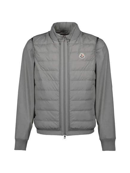 Мужское пальто Moncler со съемным жилетом, серое