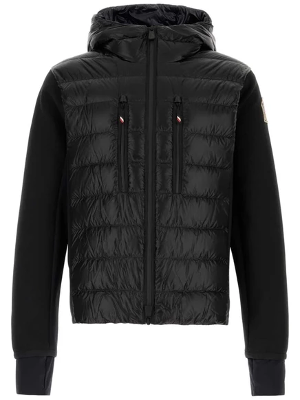 Пуховик Moncler Grenoble с отделкой панелями black