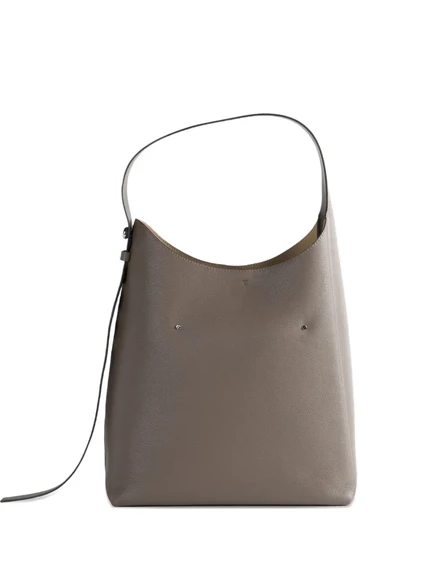Кожаная сумка-тоут Tory Burch medium Romy из натуральной кожи  brown