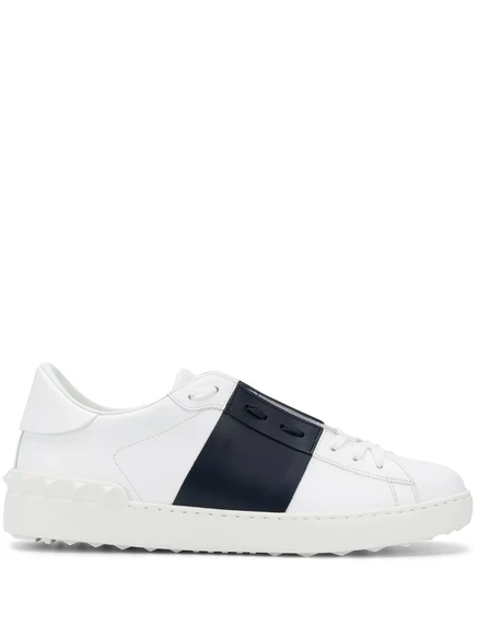 Кроссовки Valentino Garavani с кожаными вставками  white