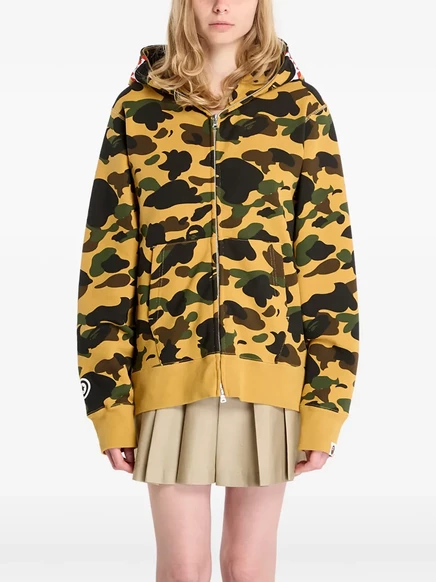 Унисекс худи A Bathing Ape 1St Camo Shark, желтое