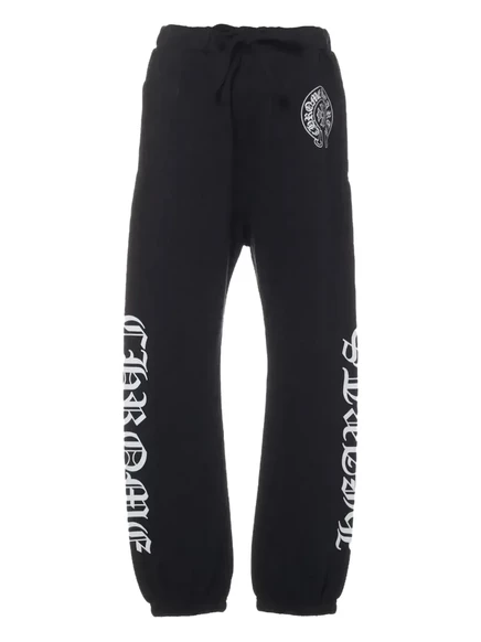 Мужские спортивные штаны Chrome Hearts с логотипом, черные