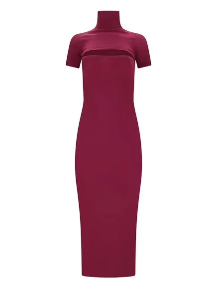 Женское платье Alaïa с вырезами, красное