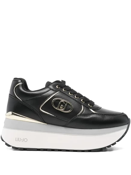 Кроссовки на платформе с логотипом LIU JO black