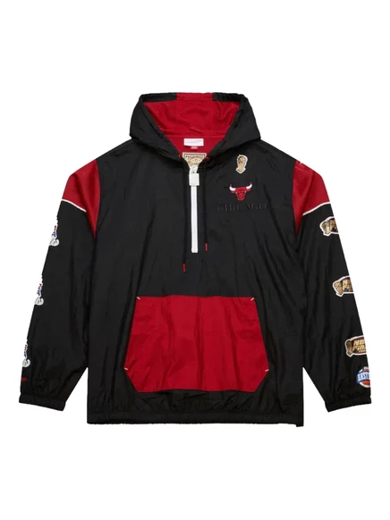 Мужское худи mitchell & ness chicago bulls, черное