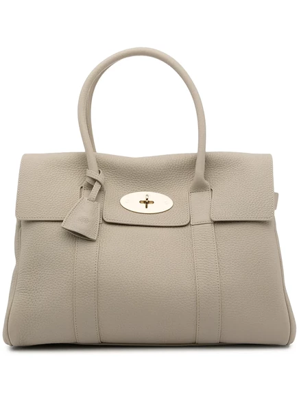 Женская сумка-тоут Mulberry Bayswater из зернистой кожи, белая