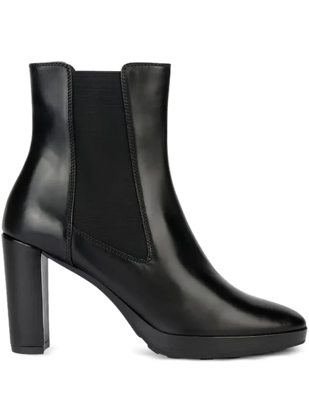 Ботильоны Geox Walk Pleasure с эластичной вставкой на блочном каблуке black