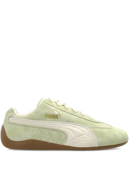 Кроссовки из замши и кожи PUMA Speedcat green