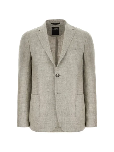 Мужской однобортный пиджак Zegna, серый