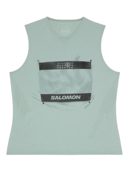 Мужская майка MM6 Maison Margiela x Salomon с логотипом, зеленая