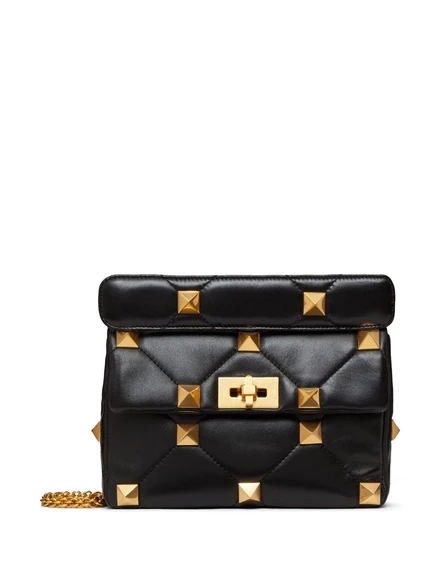 Наплечная сумка Valentino Garavani в римском стиле средней длины на шпильке black