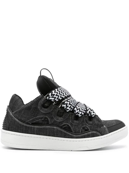 Мужские кроссовки lanvin curb из денима, черные