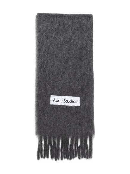 Шарф с бахромой от Acne Studios grey