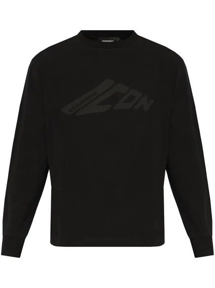 Мужская толстовка DSquared2 Icon с логотипом, черная