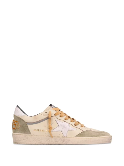 Мужские кеды Golden Goose со звездой, бело-зеленые