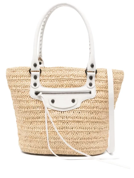 Женская сумка-тоут Balenciaga Le City Basket, светло-бежевая