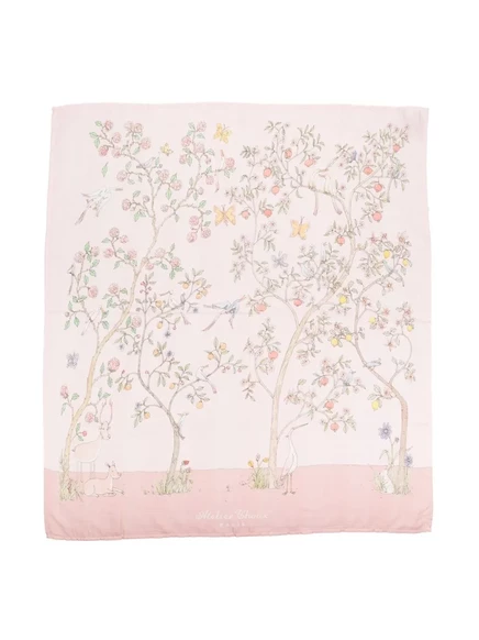 Детский плед Atelier Choux Bloom из органического хлопка, розовый