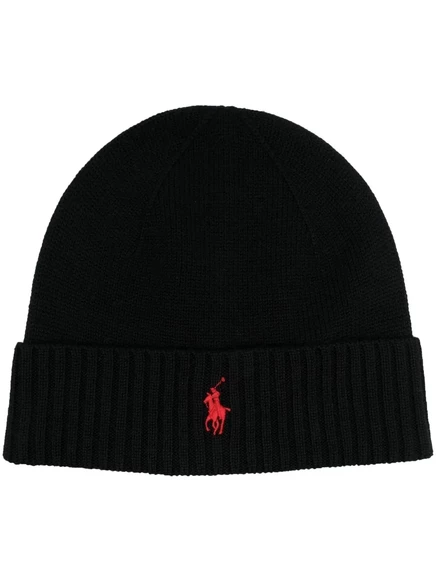 Мужская шапка Polo Ralph Lauren логотип Pony, черная