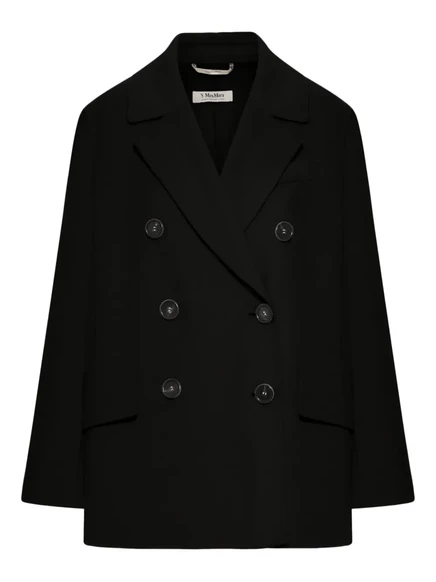 Двубортный шерстяной жакет Max Mara black