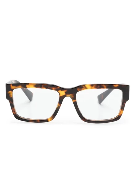 Очки в прямоугольной оправе с эффектом черепахового панциря Miu Miu Eyewear brown