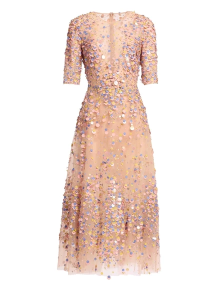 Мини-платье Elie Saab, украшенное блестками pink