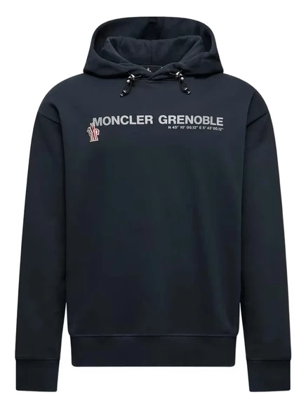 Толстовка с вышитым логотипом Moncler Grenoble blue