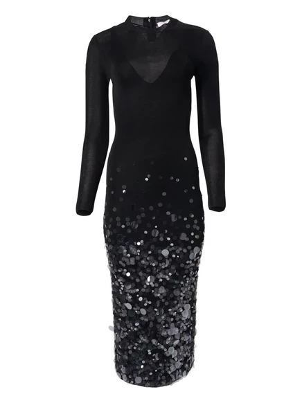Миди-платье Carolina Herrera, украшенное блестками black