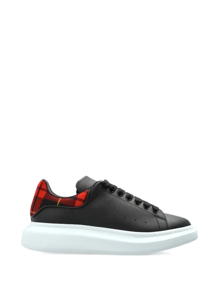 Мужские кроссовки Alexander McQueen с клетчатой вставкой, черные