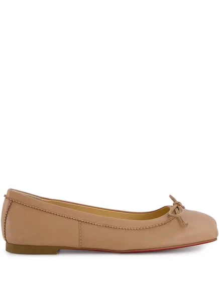 Женские балетки Christian Louboutin Mamadrague, коричневые