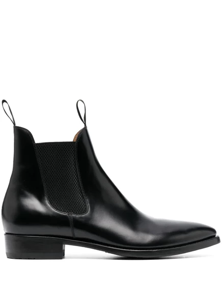 Кожаные ботинки с двойным язычком FURSAC black