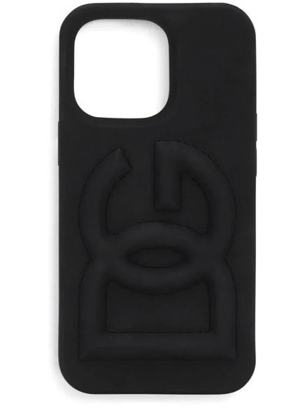 Чехол для iPhone 14 Pro с тиснением логотипа Dolce & Gabbana black