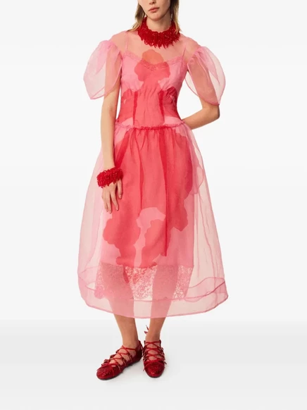 Женское миди-платье Simone Rocha с корсетом, розовое