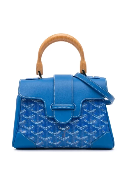 Мини-сумка Goyardine Saigon Souple, бывшая в употреблении в 2018 году blue