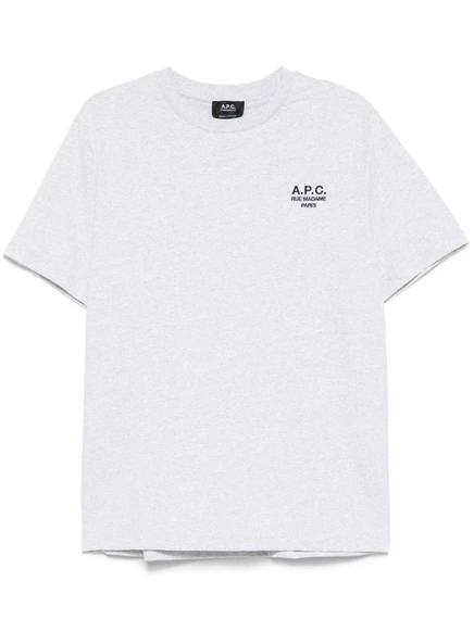 Унисекс футболка A.P.C. Rue Madam с логотипом, серая
