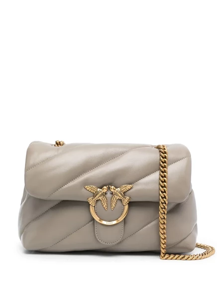 Женская сумка PINKO Classic Love Puff, бежевая