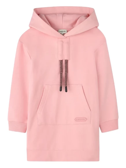 Платье для девочек Lanvin Enfant с капюшоном, розовое
