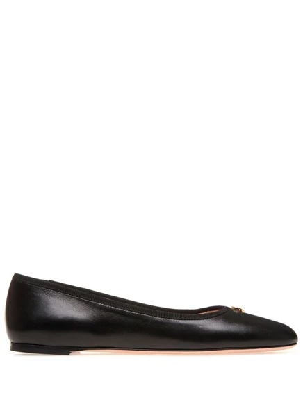 Женские балетки Bally из кожи, черные
