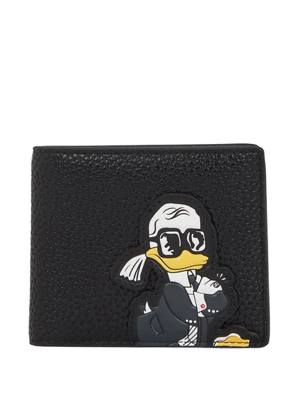 Мужской складной кошелек Karl Lagerfeld с патчем Disney, черный