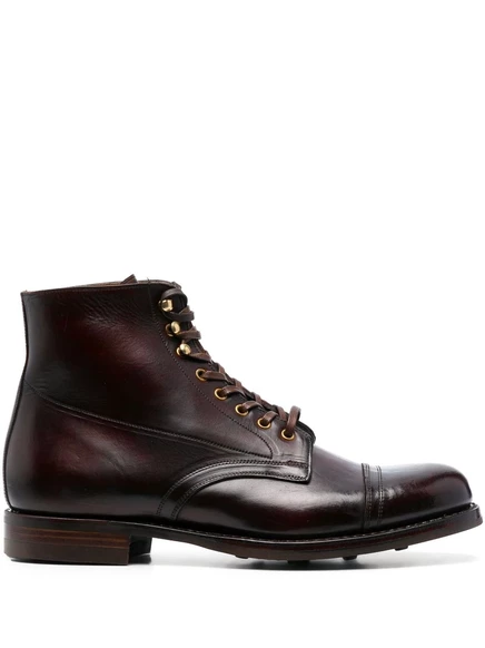 Кожаные ботинки на шнуровке Ralph Lauren RRL brown