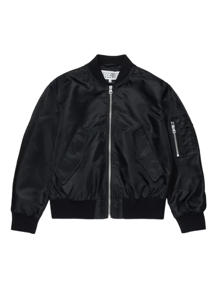 Детская куртка-бомбер MM6 Maison Margiela, черная