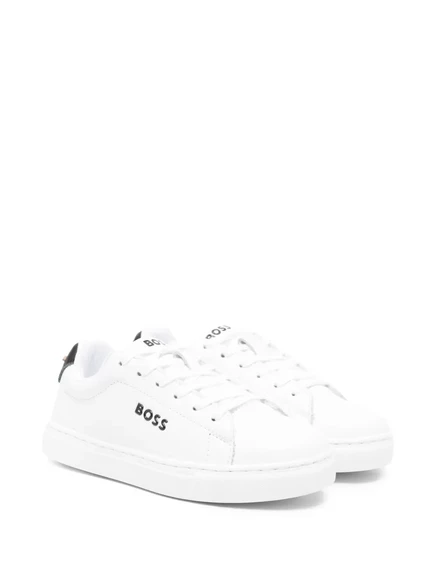 Кроссовки для мальчиков Boss Kidswear кожаные, белые