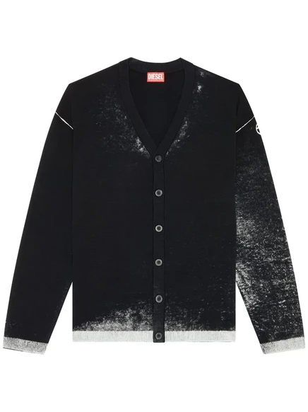 Мужской кардиган Diesel K-Larence-B из хлопка, черно-белый