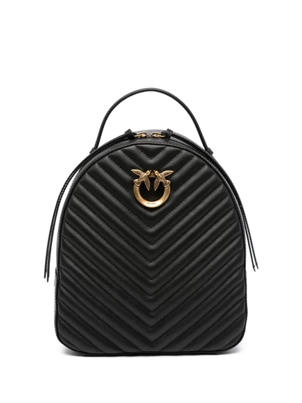 Кожаный рюкзак PINKO Love с шевроном black