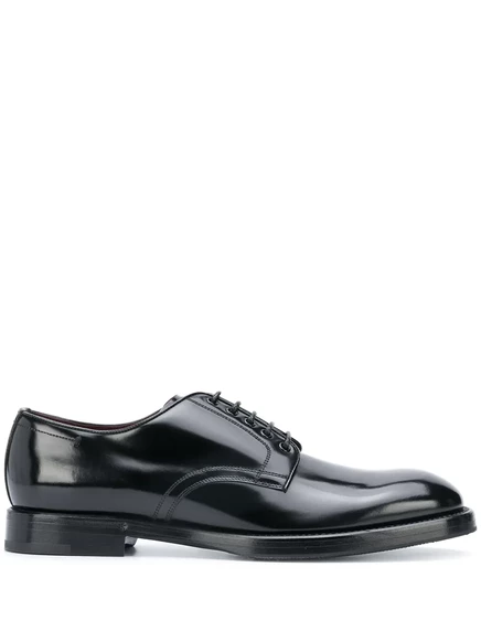 Мужские дерби Dolce & Gabbana из шлифованной кожи, черные