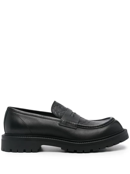 Мокасины Gucci с отделкой в тонкую полоску от Gucci black