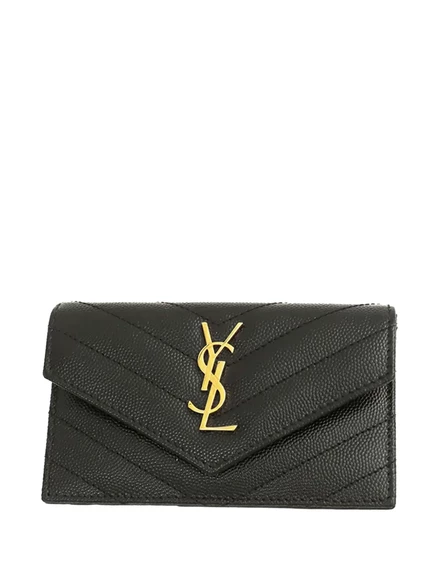 Визитница Saint Laurent Pre-Owned Matelassé, черная