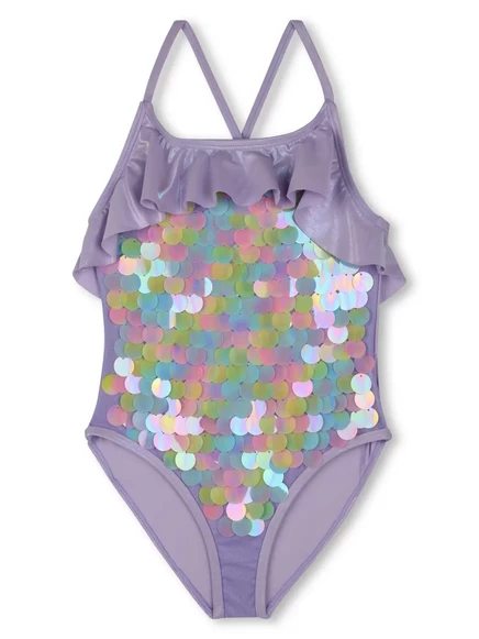 Купальник для девочек Billieblush с пайетками, фиолетовый