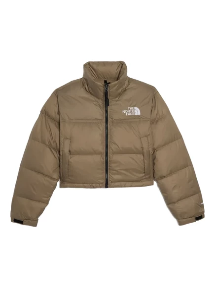 Женская стеганая куртка The North Face на молнии, коричневая
