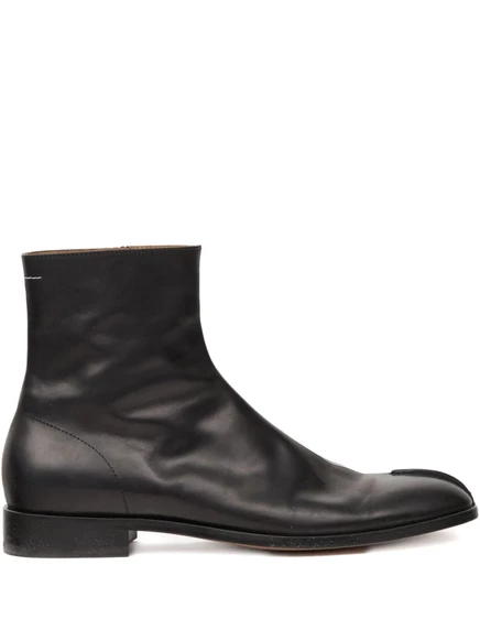 Кожаные ботильоны MM6 Maison Margiela black