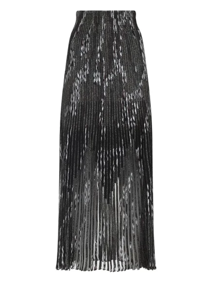 Женская плиссированная юбка Missoni из люрекса, черная